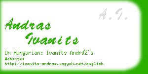 andras ivanits business card